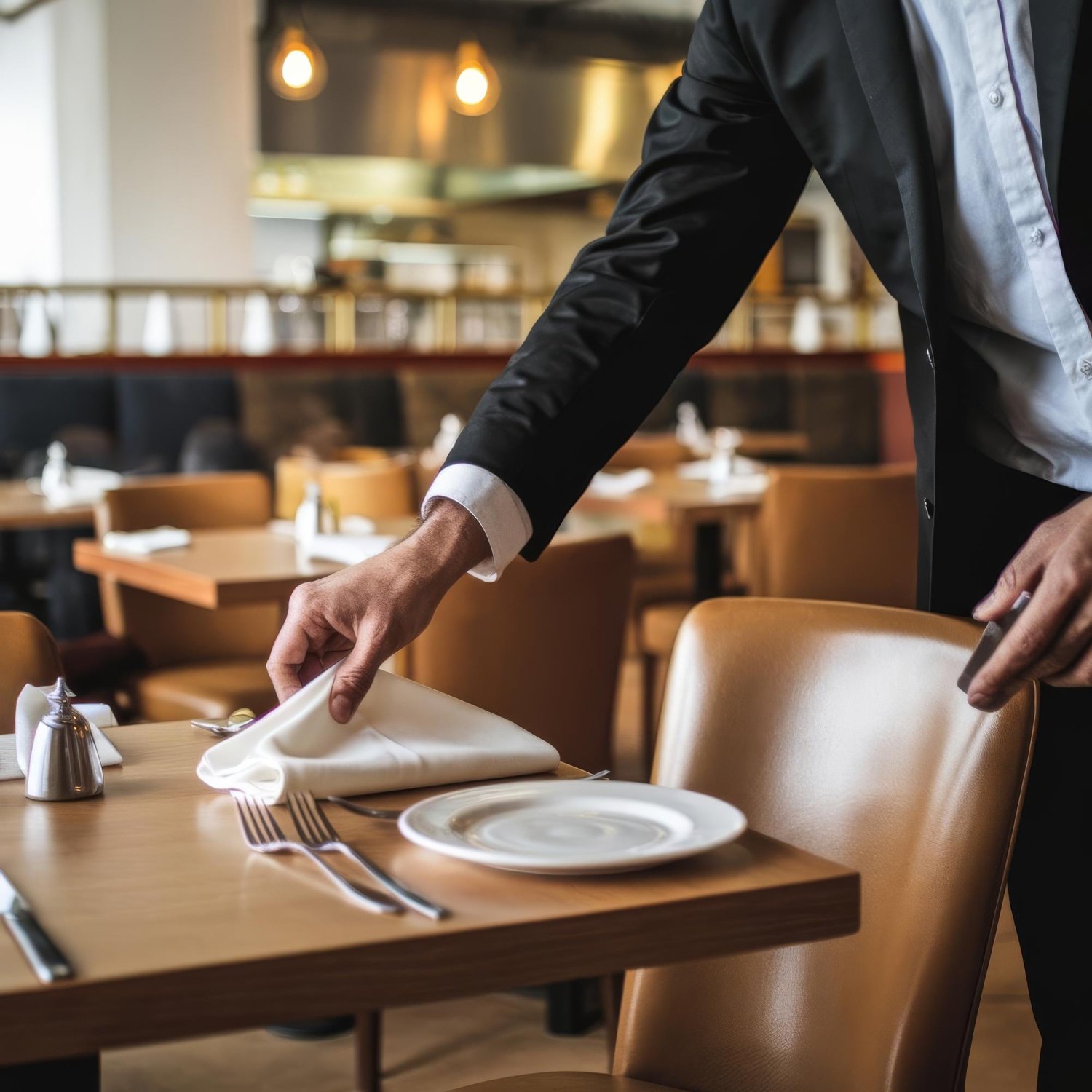 Camarero atendiendo clientes en Tolón Tolón Bilbao