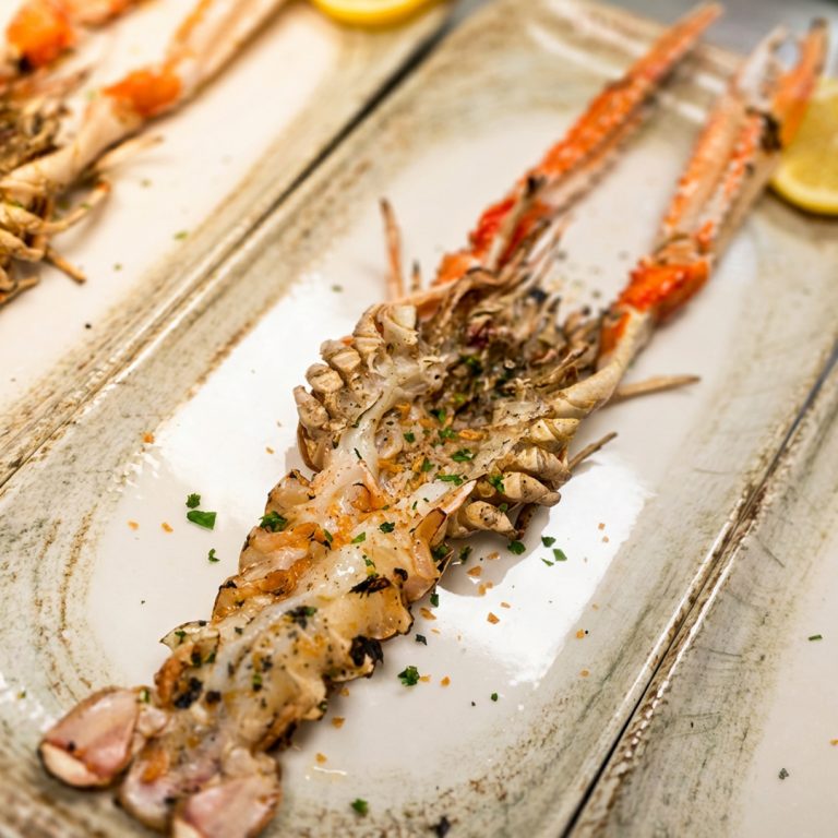 Bogavante a la parrilla con mahonesa de caviar en Tolón Tolón Bilbao